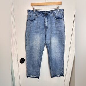 GOGO Jeans mid rise crop distresseded hem size 15 #1563